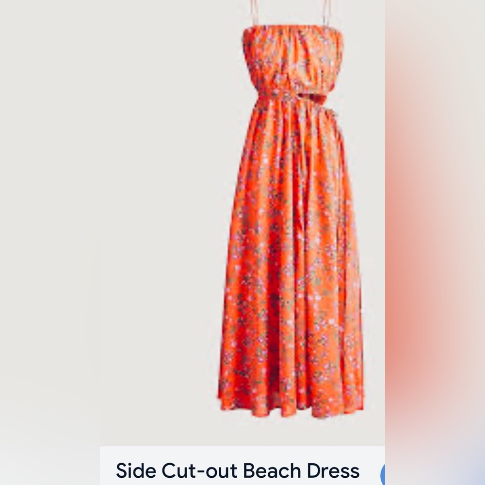 J. Crew Orange Floral Dress